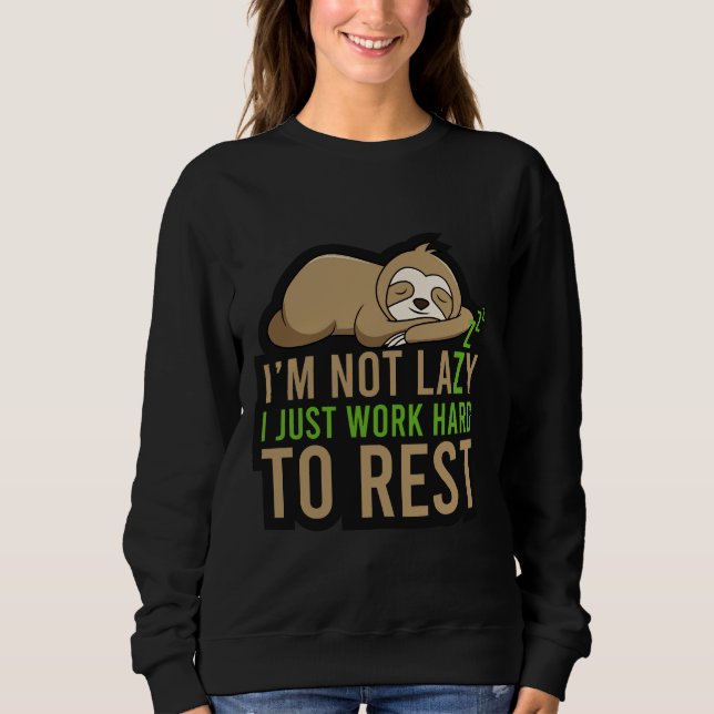 Sudadera Cute Lazy Sloth (Anverso)