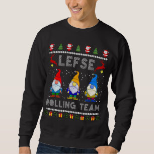 Sudadera Cute Lefse Rolling Team Noruega Gnomes Ugly Xmas