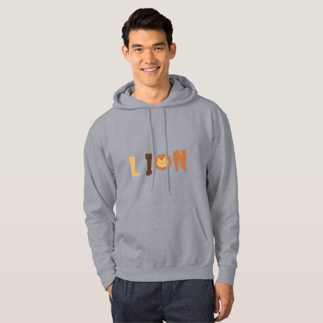 Sudadera Cute Leon Graphic Tee – “Leon” Fun Animal Hoodie (Anverso completo)