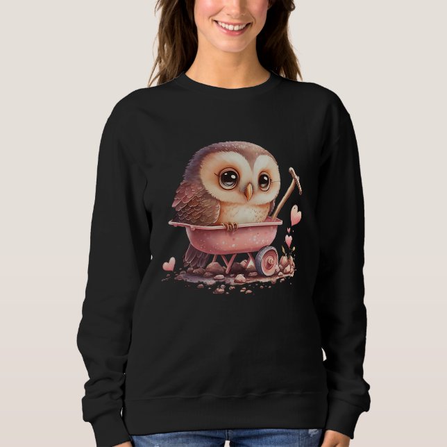 Sudadera Cute Little Owl Valetines Animal Love  13 (Anverso)