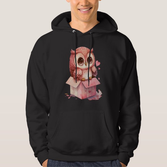 Sudadera Cute Little Owl Valetines Animal Love  17 (Anverso)