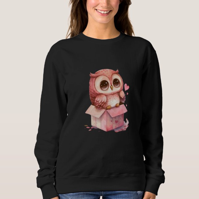 Sudadera Cute Little Owl Valetines Animal Love  25 (Anverso)