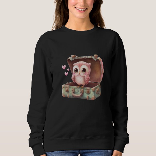Sudadera Cute Little Owl Valetines Animal Love  29 (Anverso)