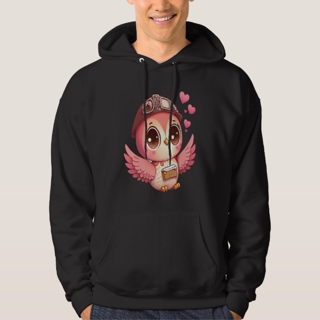 Sudadera Cute Little Owl Valetines Animal Love  8 (Anverso)