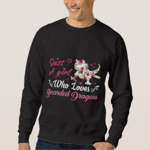 Sudadera Cute Lizard Sólo Un Chica Que Ama Los Dragones Con