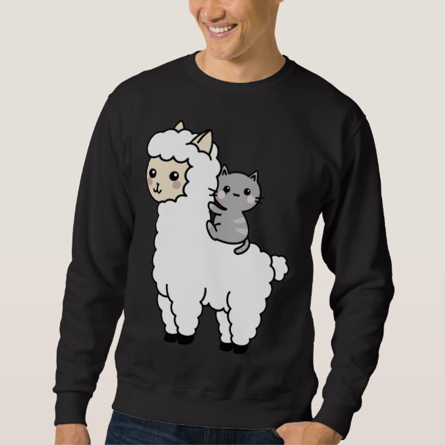 Sudadera Cute Llama Cat Best Friends (Anverso)
