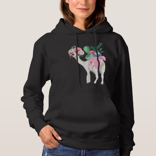Sudadera Cute Llama Drama Flower Child Pagan Tradition Kids (Anverso)