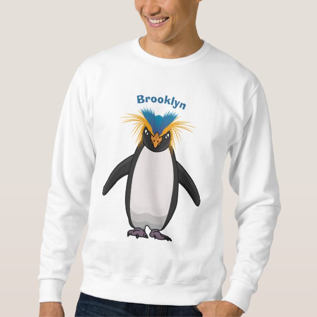Sudadera Cute macaroni penguin cartoon illustration (Anverso)
