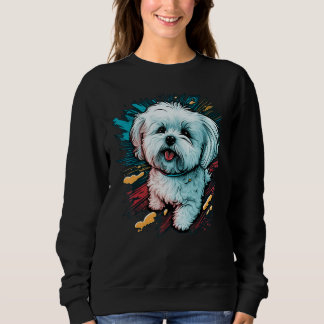 Sudadera Cute Maltese Dog on Maltese dog