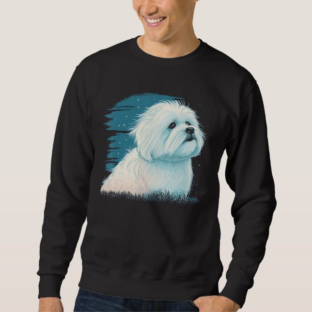 Sudadera Cute Maltese Dog on Maltese dog  3 (Anverso)