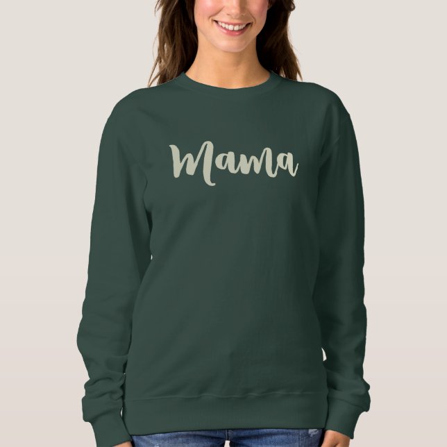Sudadera CUTE Mama Green (Anverso)