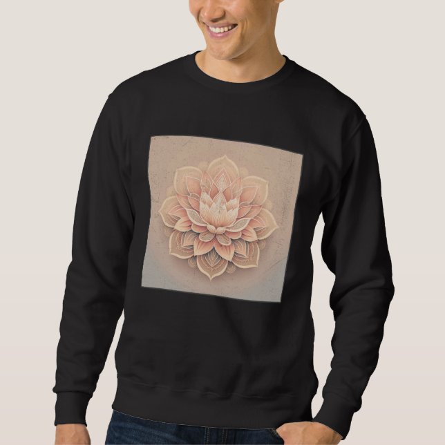 Sudadera Cute Mandala Lotus Flower Illustration Unique Wome (Anverso)