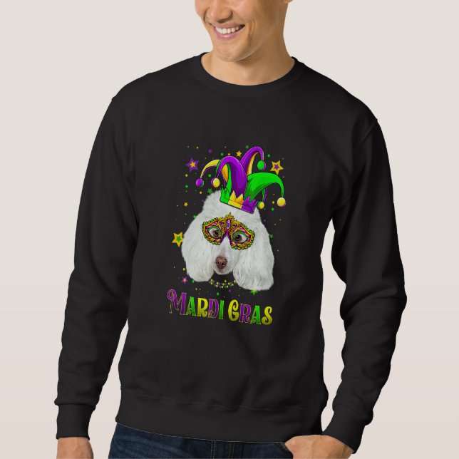 Sudadera Cute Mardi Gras Carnival Poodle Dog Mardi Gras (Anverso)