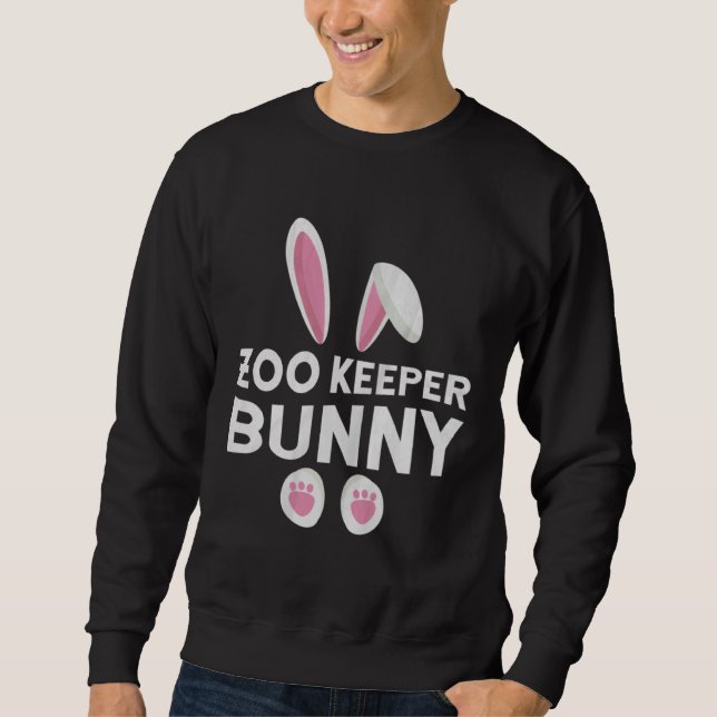 Sudadera Cute Matching Family Easter Day  Zoo Keeper Bunny (Anverso)