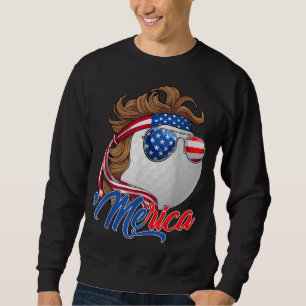 Sudadera Cute Merica Golf Ball Bandera USA Gafas de sol Fel