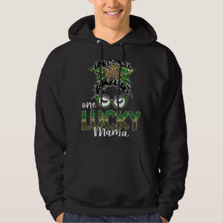 Sudadera Cute Messy Bun Leopard Plaid St Patrick's Day One 