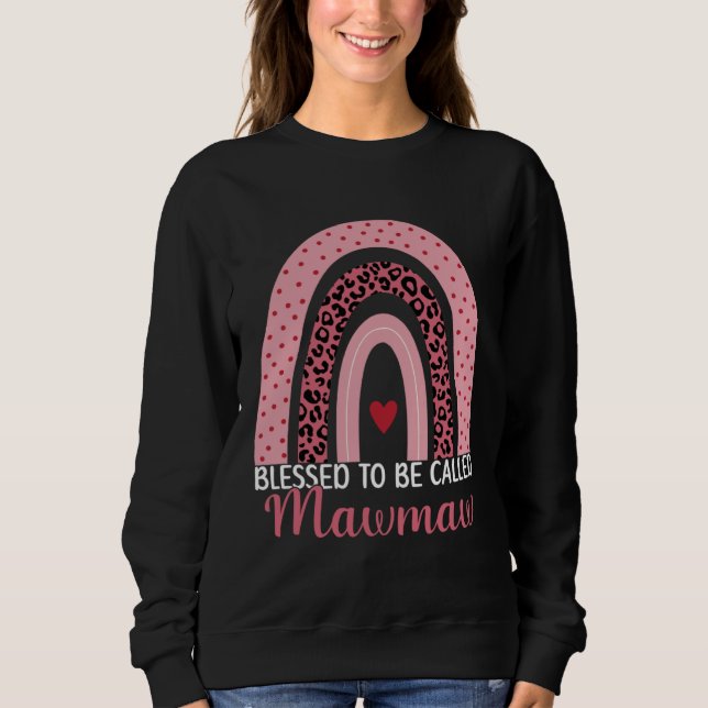 Sudadera Cute Mom Grandma Blessed To Be Called Mawmaw Leopa (Anverso)