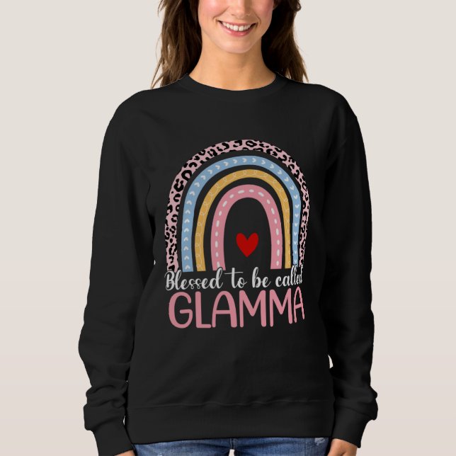 Sudadera Cute Mother s Day Blessed To Be Called Glamma Rain (Anverso)