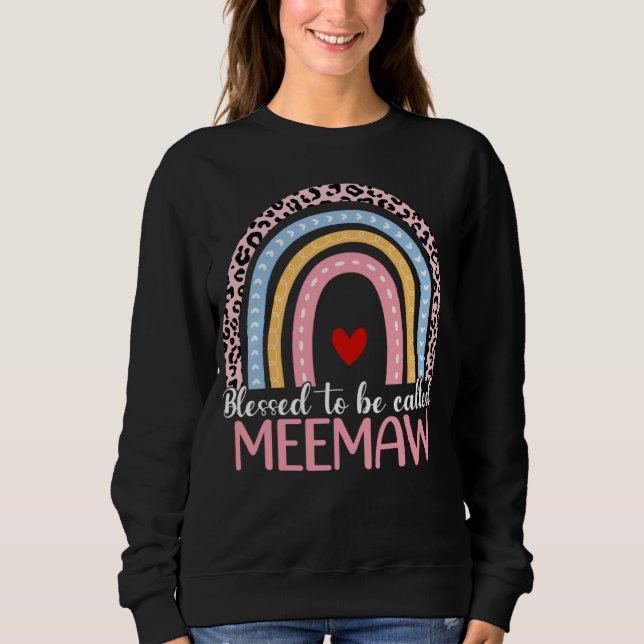 Sudadera Cute Mother s Day Blessed To Be Called Meemaw Rain (Anverso)