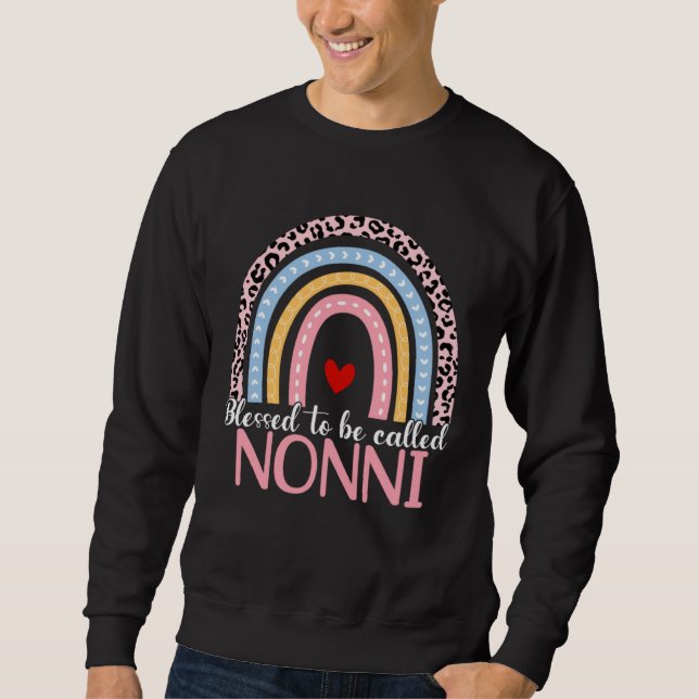 Sudadera Cute Mother s Day Blessed To Be Called Nonni Rainb (Anverso)