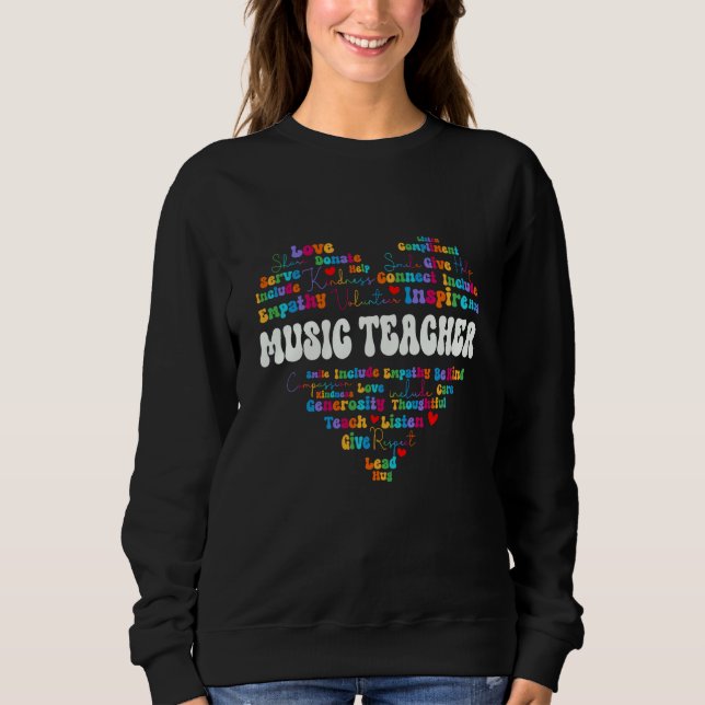 Sudadera Cute Music Teacher Appreciation Week back to schoo (Anverso)