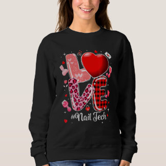 Sudadera Cute Nail Tech For Plaid One Loved Nail Technician