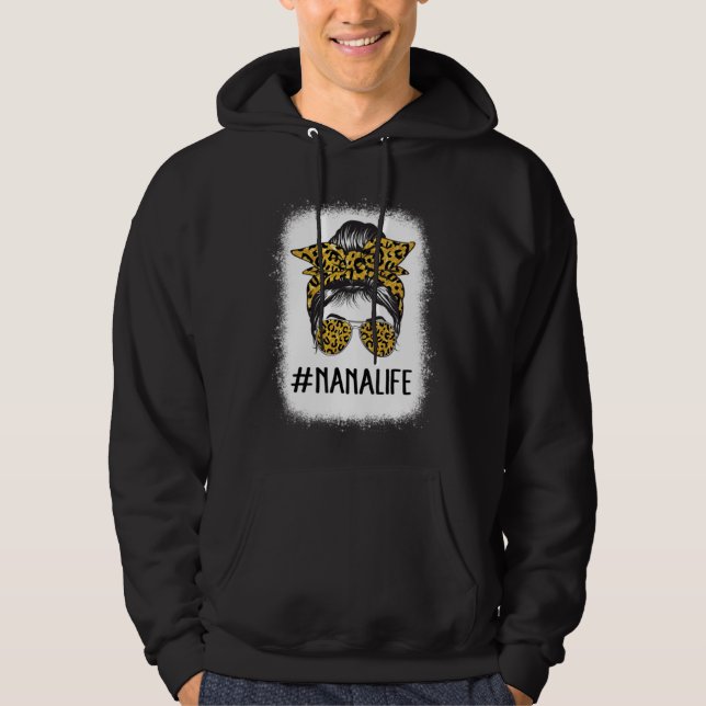 Sudadera Cute Nanalife Bleached  Grandma Life Leopard Messy (Anverso)