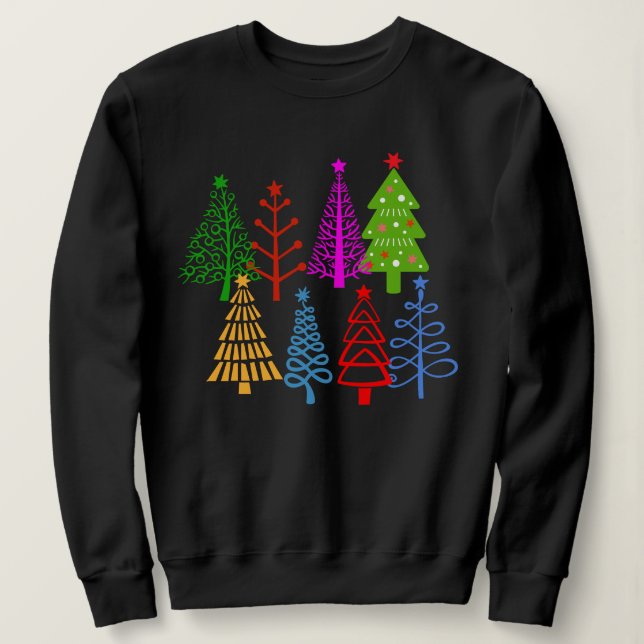 Sudadera Cute Navidad Trees Colección Navidades Vacaciones  (Anverso del diseño)