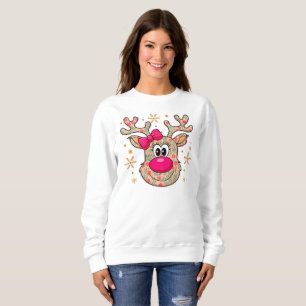 Sudadera Cute Navidades de Coquette Bow personalizados reno