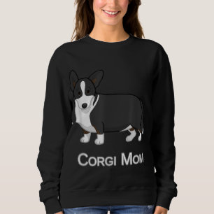 Sudadera Cute negro cardigan galés Corgi Mom Perg Lover