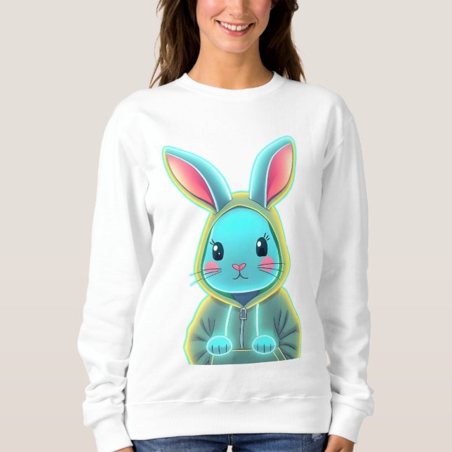 Sudadera Cute Neon Kash Rabbit (Anverso)