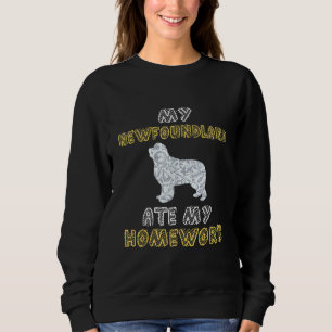 Sudadera Cute Newfie Mi Terranova Se Comía Mi Hometría