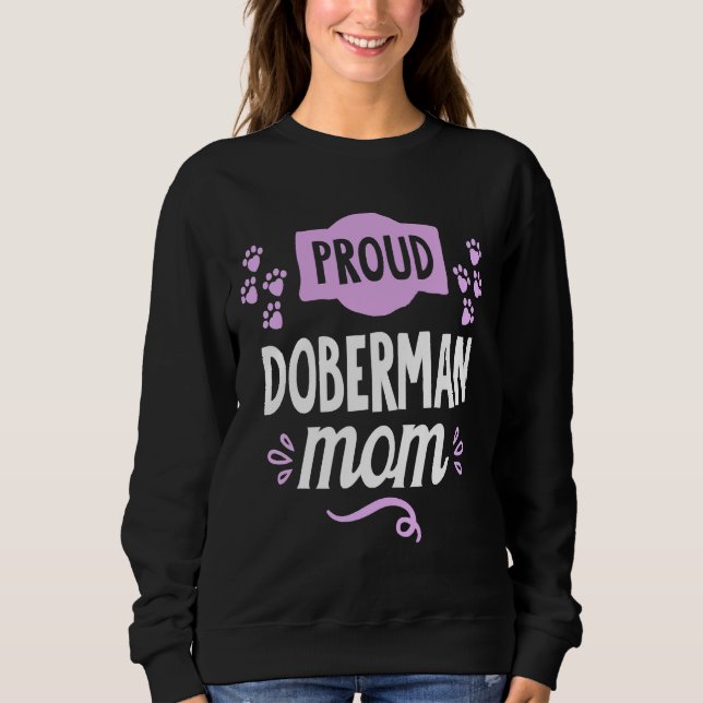 Sudadera Cute Orgulloso Doberman Mom 378 (Anverso)