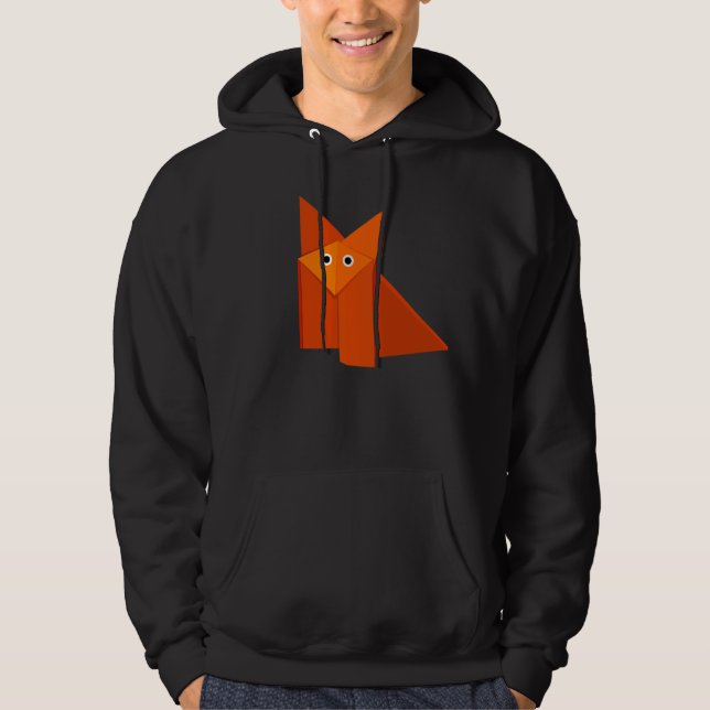 Sudadera Cute Origami Fox Geometric Kawaii (Anverso)