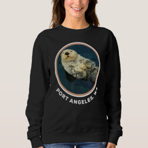 Sudadera Cute Otter Port Angeles Wa Coast Resident Fisherma