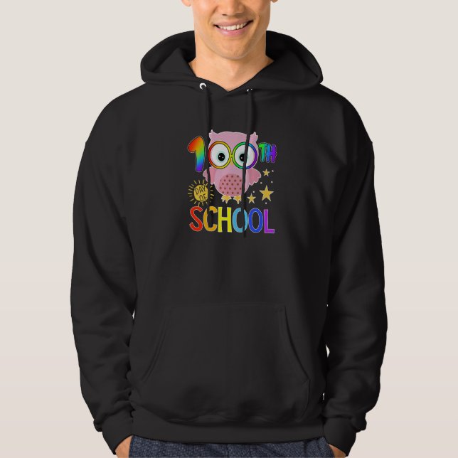 Sudadera Cute Owl 100th day of School Teacher 100 days Smar (Anverso)