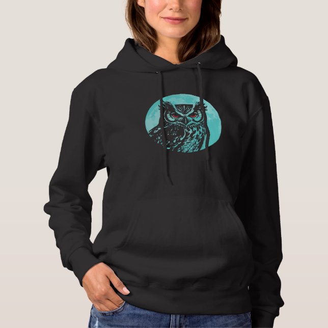 Sudadera Cute Owl Moon Nature Wildlife Forest Animals (Anverso)