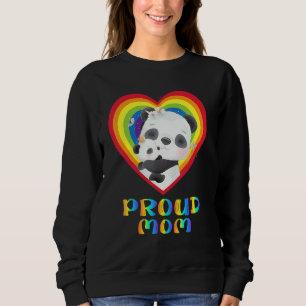 Sudadera Cute Panda Hug Rainbow Heart Lgbt Pride Mes Prou