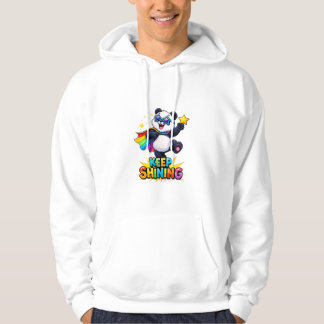 Sudadera cute panda keep shining inspirational t_shirt