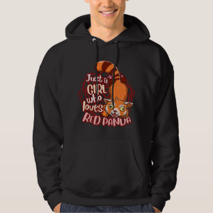 Sudadera Cute Panda Rojo Sólo Un Chica Que Ama Los Pandas R