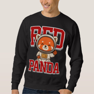 Sudadera Cute Panda Rojo Unisex Hombre Ropa Mujer