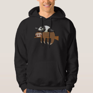 Sudadera Cute panda sleeping on sloth