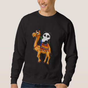 Sudadera Cute Panda Viajando En Camello En El Día De La Vid