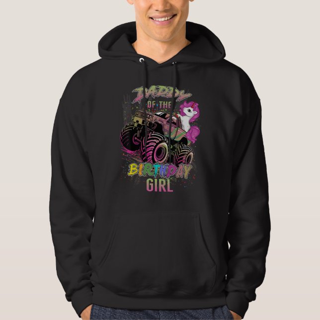 Sudadera Cute Papá De Un Monstruo Chica De Camión Chica De  (Anverso)