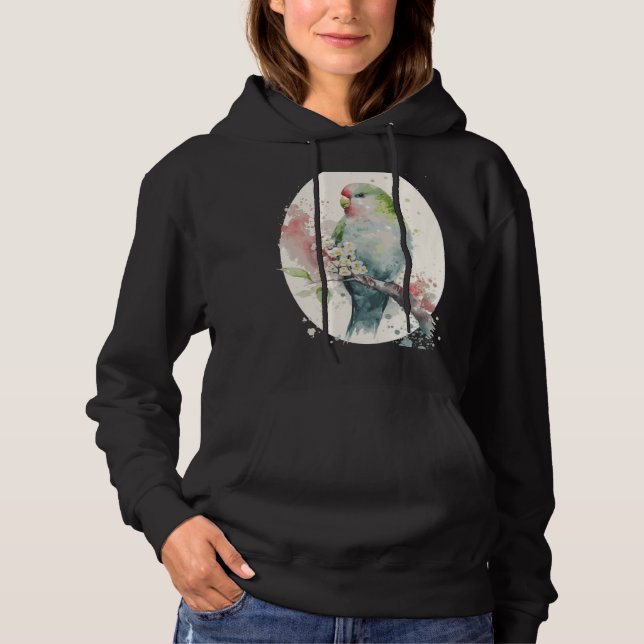 Sudadera Cute Parakeet Japanese Cherry Blossom Budgie Sakur (Anverso)