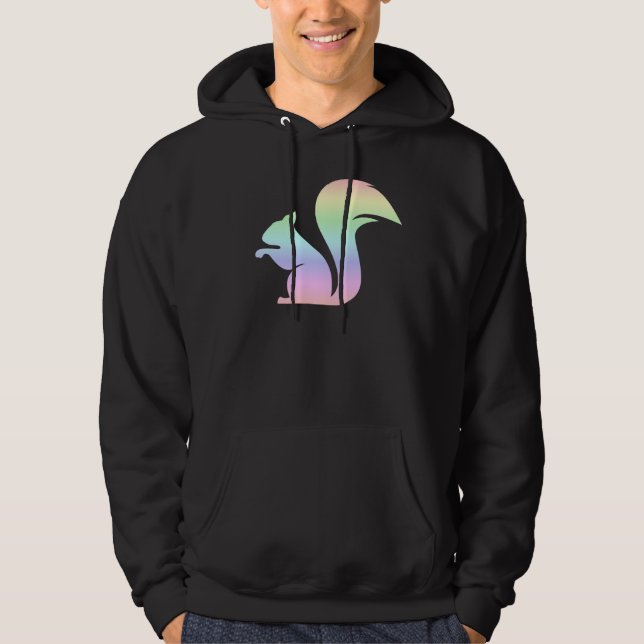 Sudadera Cute Pastel Rainbow Squirrel (Anverso)