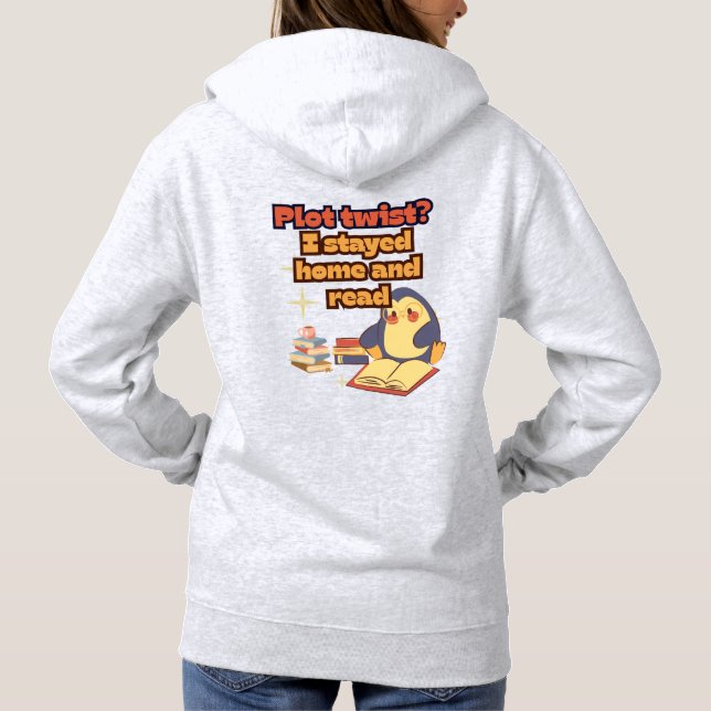 Sudadera Cute Penguin Book Quote  (Reverso)