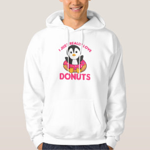 Sudadera Cute Penguin Funny Animals In Donut Pink