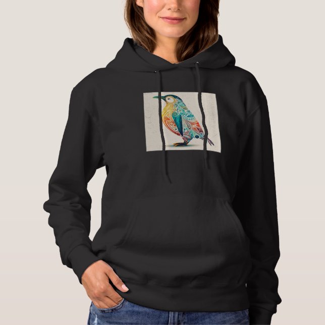 Sudadera Cute Penguin Illustration Mandala Symbols Women Me (Anverso)