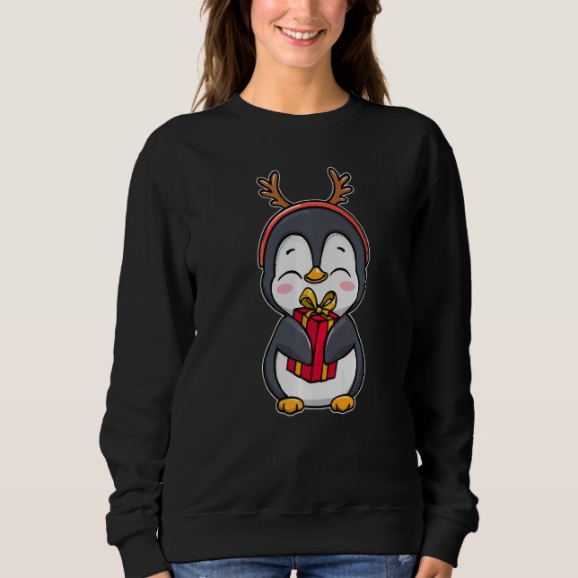 Sudadera Cute Penguin Merry Xmas Christmas Eve Party Costum (Anverso)